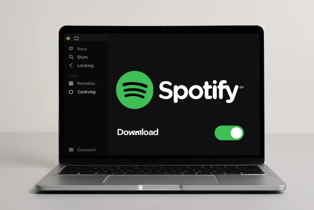 Show Mac Spotify app with download toggle on.